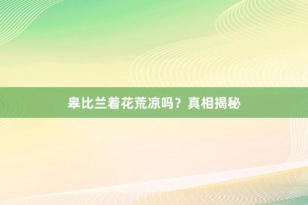 皋比兰着花荒凉吗？真相揭秘